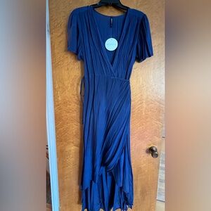 BohoMe Blue Wrap Dress
